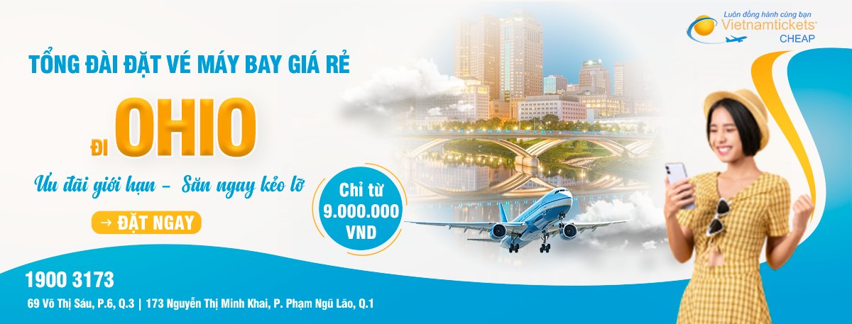 Đặt vé máy bay đi Ohio giá rẻ