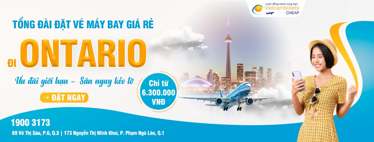 Đặt vé máy bay đi Ontario giá rẻ