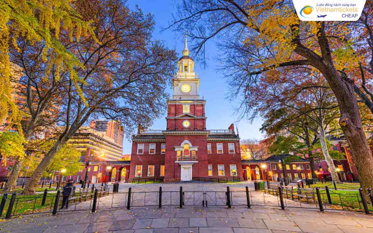 Independence Hall địa điểm du lịch Pennsylvania