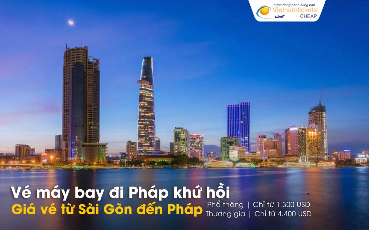 Giá vé máy bay từ Sài Gòn đi Pháp khứ hồi