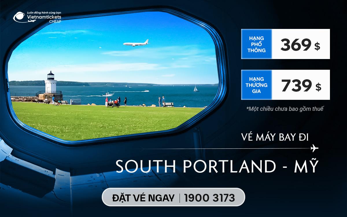 vé máy bay đi South Portland