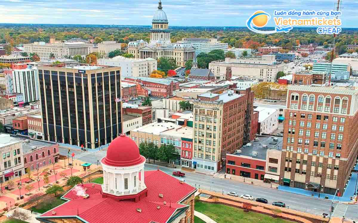 Gi&aacute; v&eacute; m&aacute;y bay đi Springfield Illinois