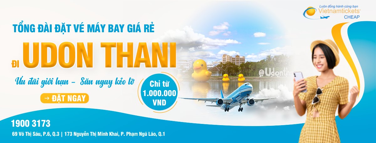 Đặt vé máy bay đi Udon Thani giá rẻ