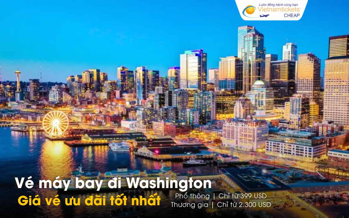 Giá vé máy bay đi Washington