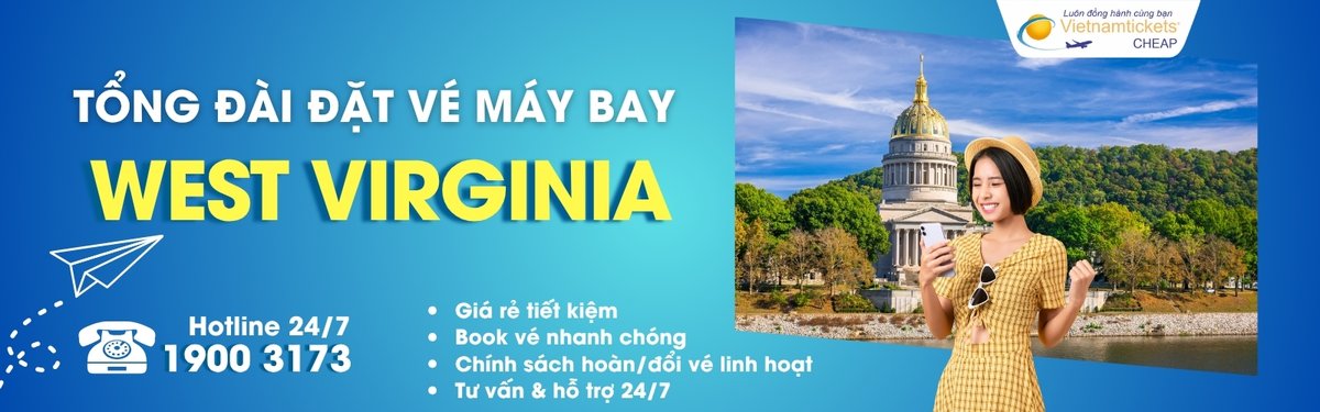 Đặt vé máy bay West Virginia giá rẻ