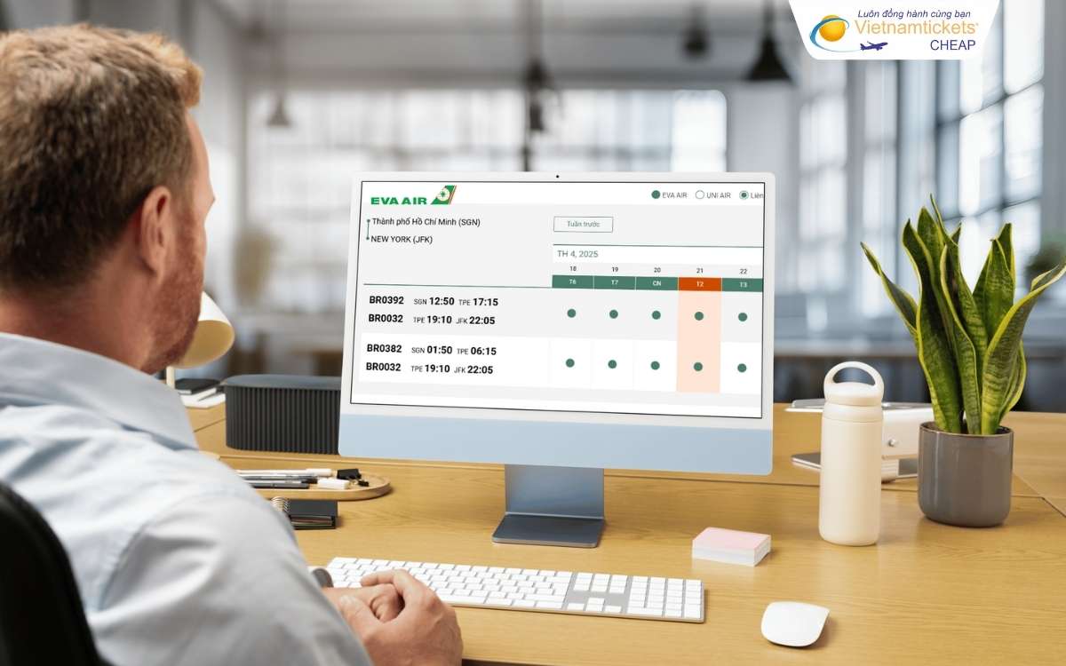 Chuyến bay Eva Air từ Việt Nam đi Mỹ