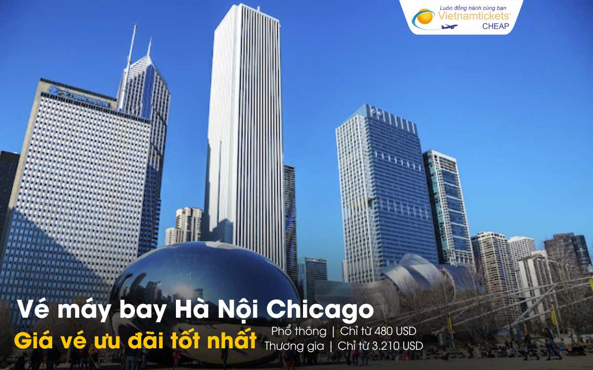 Giá vé máy bay Hà Nội Chicago