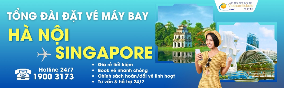 Đặt vé máy bay Hà Nội Singapore giá rẻ