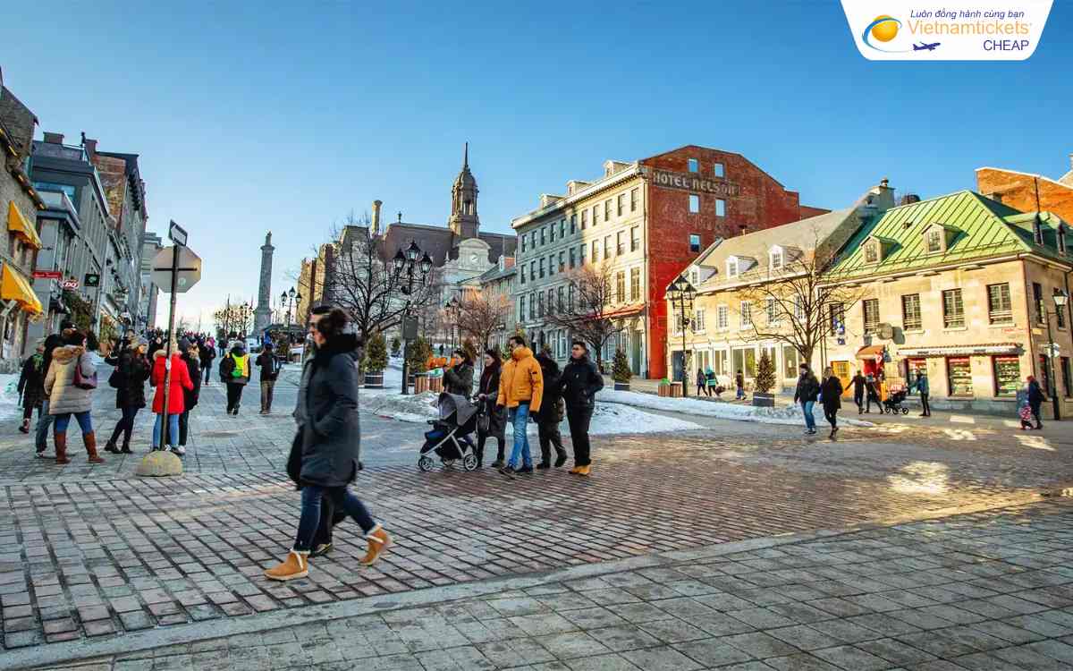 Phố cổ Vieux-Montréal địa điểm du lịch Montreal