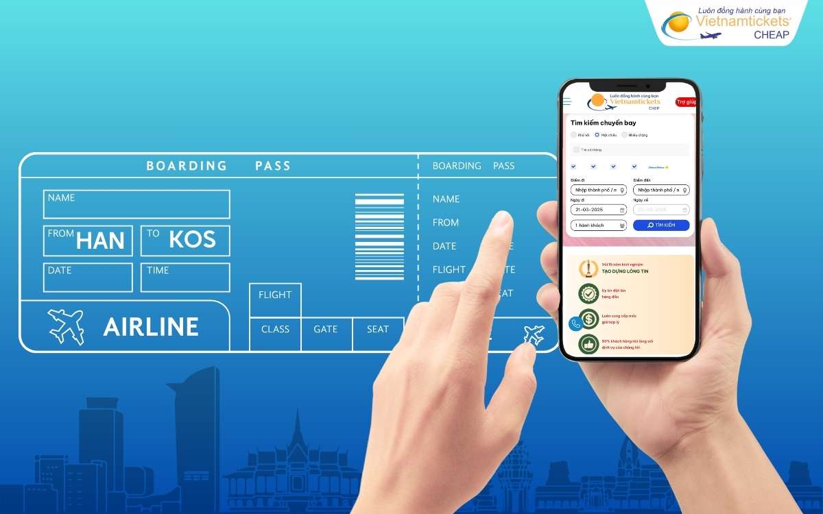 Đặt vé máy bay Hà Nội Sihanoukville sớm