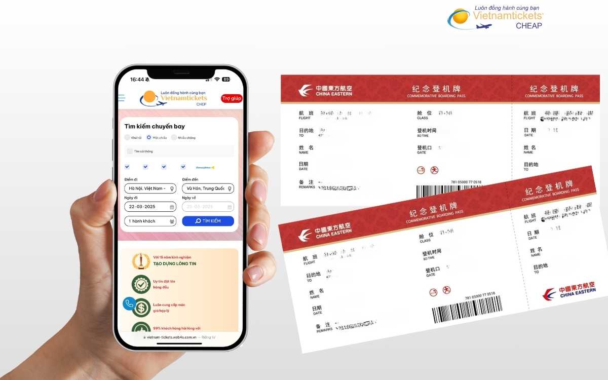 Đặt vé máy bay hà nội vũ hán sớm