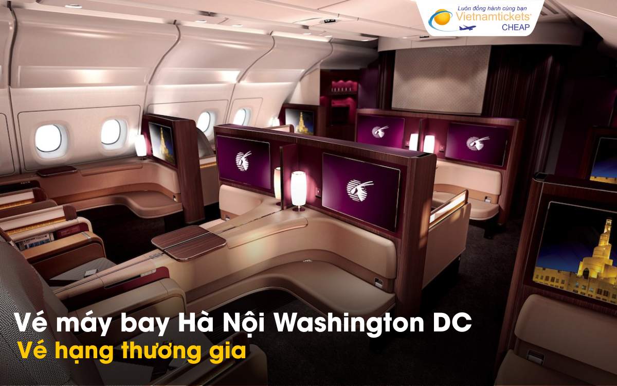 Vé hạng thương gia Hà Nội đi Washington DC