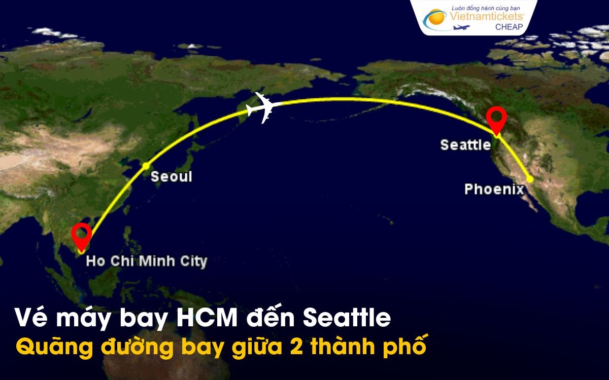 Quãng đường bay từ HCM đi Seattle