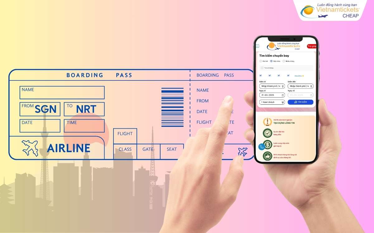 Đặt vé máy bay HCM Tokyo sớm