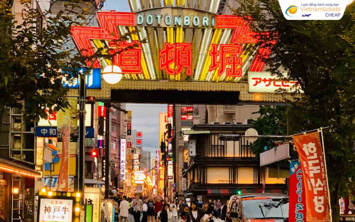 Phố Dotonbori địa điểm du lịch Osaka