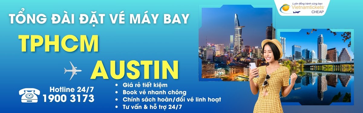 Đặt vé máy bay TPHCM Austin giá rẻ