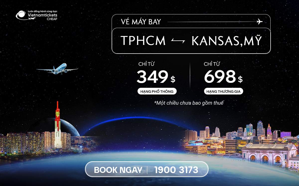 Vé Máy Bay TPHCM Đi Kansas