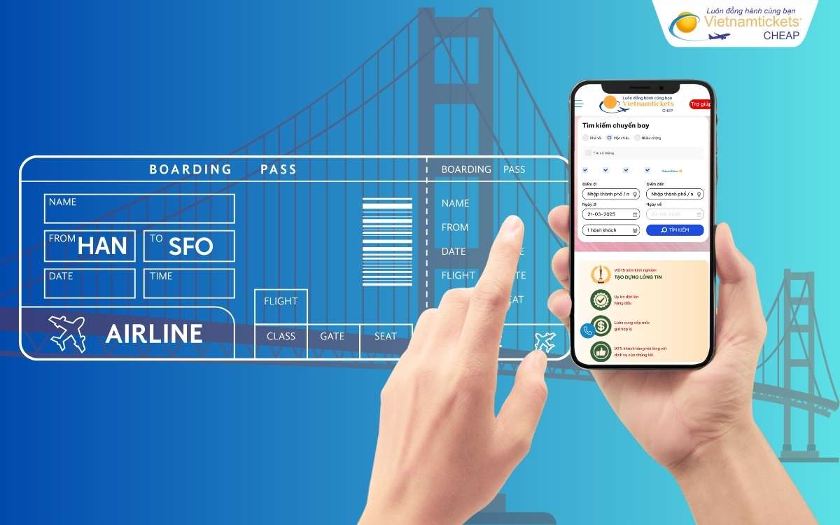 Đặt vé máy bay từ Hà Nội đi California sớm