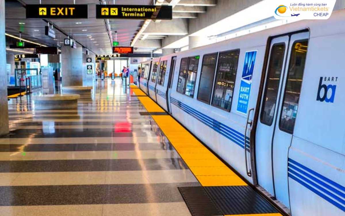 Tàu điện ở sân bay San Francisco