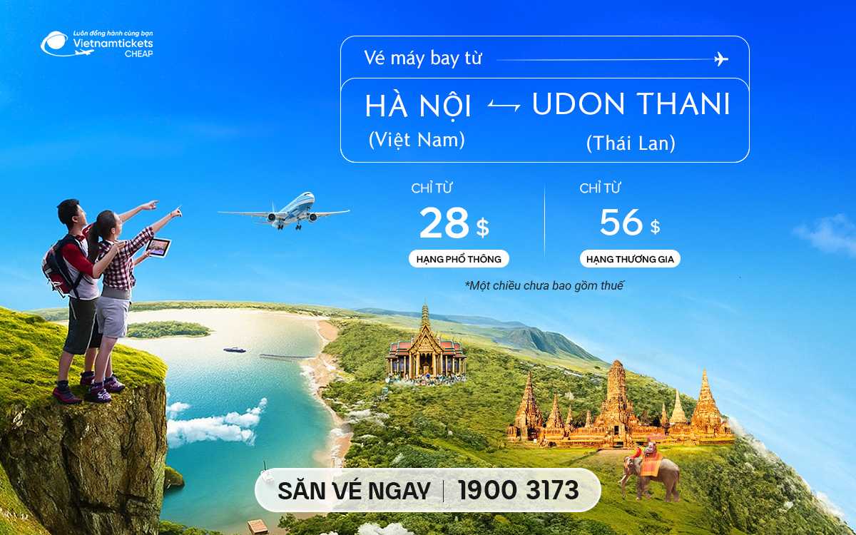 Vé Máy Bay Từ Hà Nội Đi Udon Thani