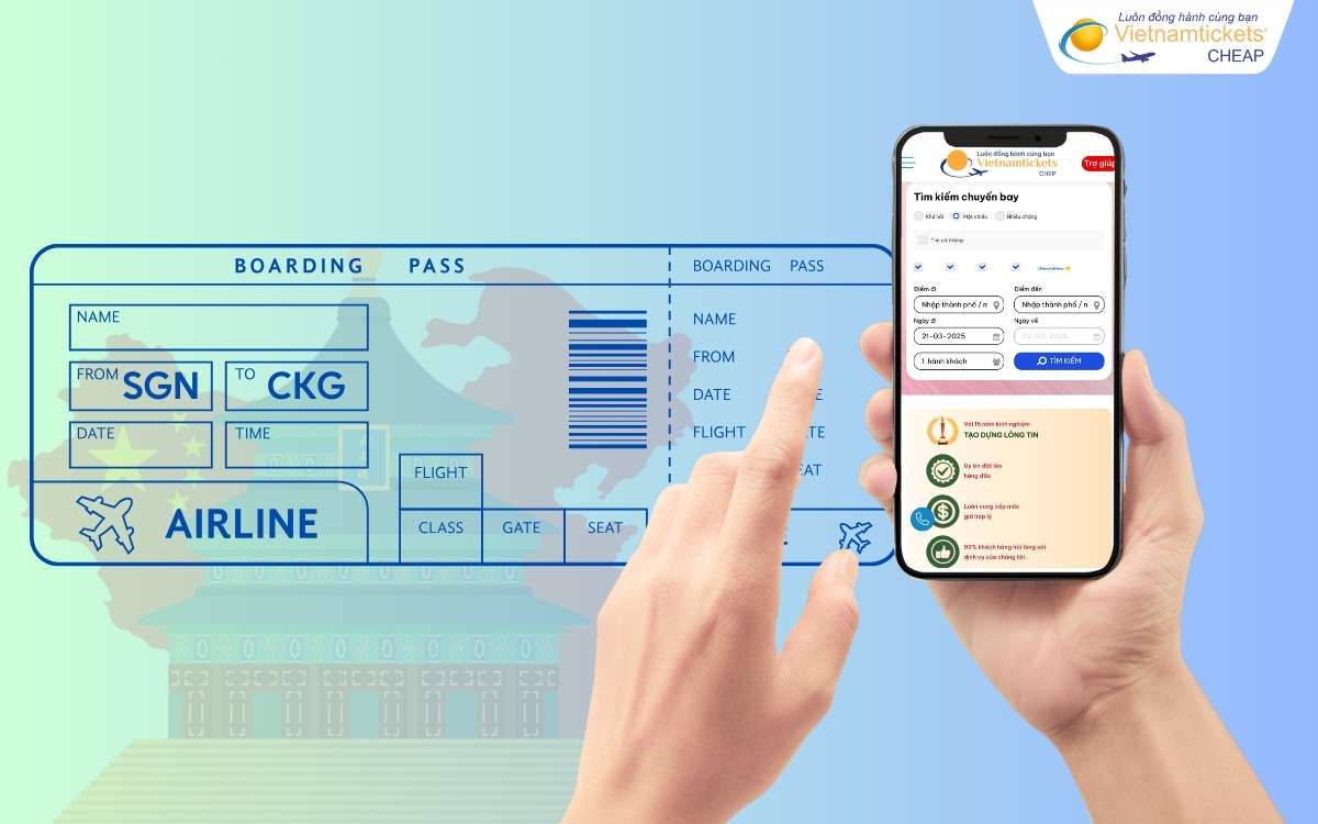 Đặt vé máy bay từ Sài Gòn đi Trùng Khánh sớm
