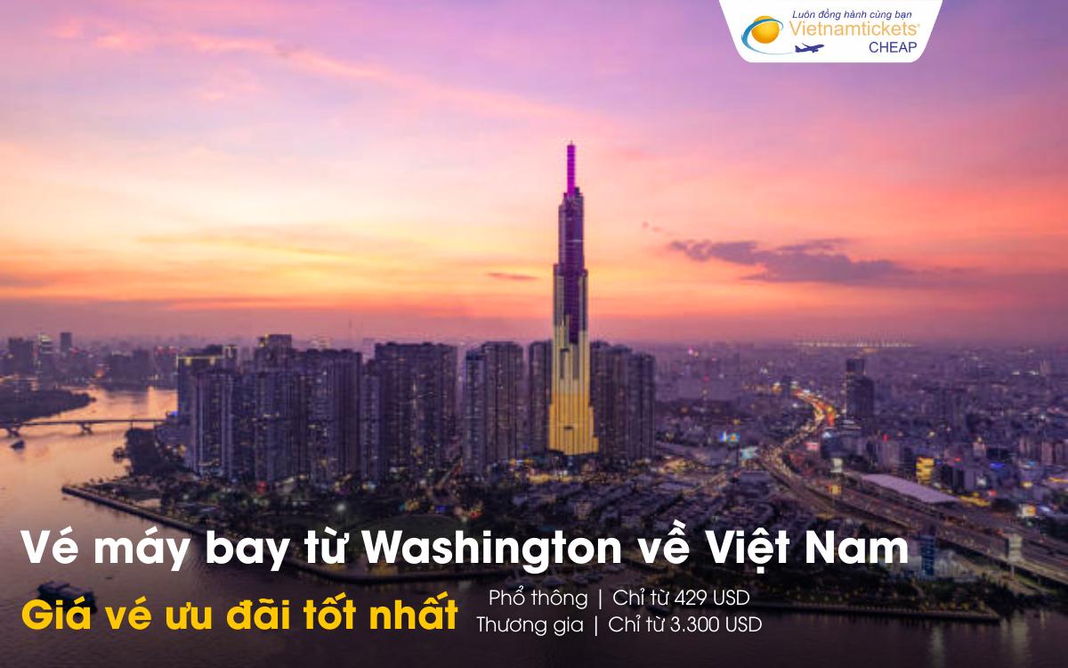 Giá vé máy bay từ Washington về Việt Nam