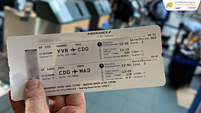chính sách hoàn đổi vé máy bay Air France