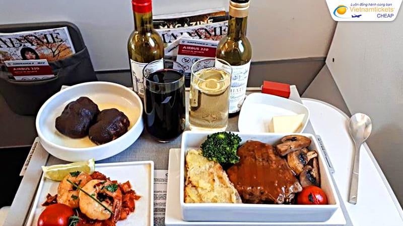 suất ăn trên máy bay Air France