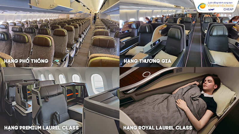 các hạng vé của hãng hàng không Eva Air