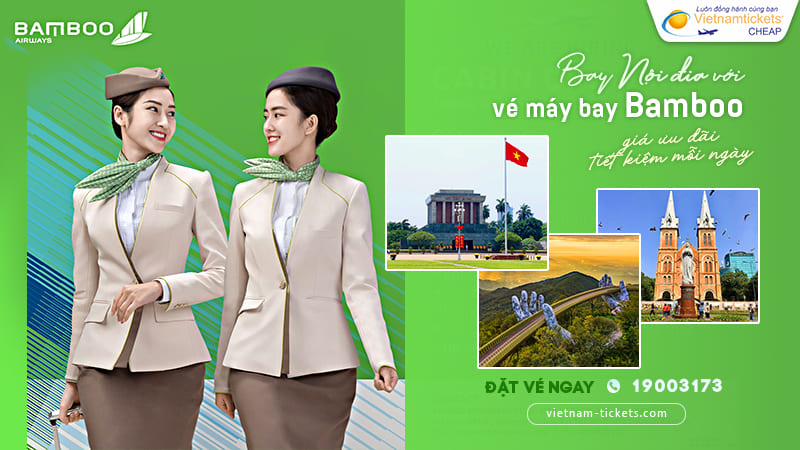 giá vé chuyến bay nội địa hãng Bamboo Airways