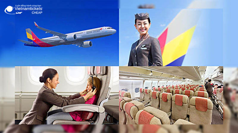 bảng giá vé máy bay đi Hàn hãng Asiana Airlines