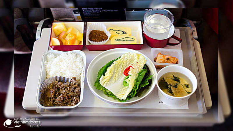 suất ăn của hãng Asiana Airlines