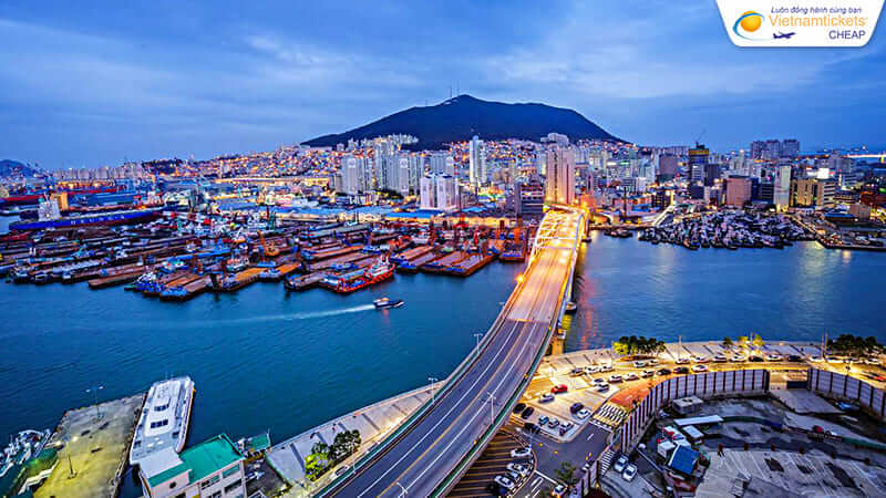 vé đi Hàn Quốc hãng Vietnam Airlines đến Busan