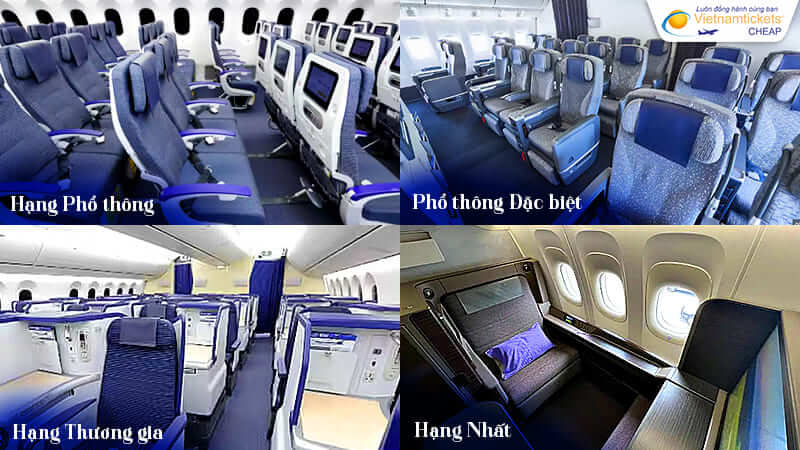 các hạng ghế của hãng ANA