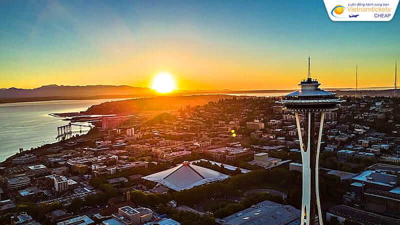 vé máy bay đi Mỹ hãng ANA đến Seattle