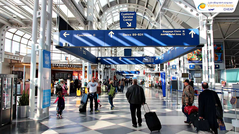 c&aacute;c s&acirc;n bay hoạt động của United Airlines