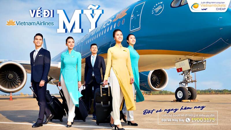 Câu hỏi về vé máy bay đi Mỹ Vietnam Airlines