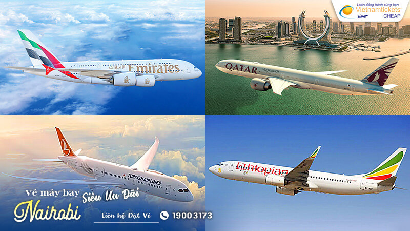 các hãng bay khai thác chuyến đi Nairobi hiện nay