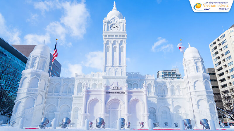 lễ hội tuyết tại Sapporo Nhật Bản