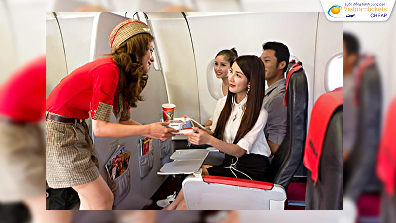 dịch vụ trên chuyến bay Vietjet Air