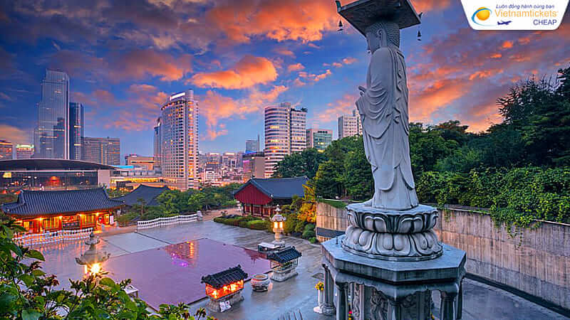 giá vé máy bay đi Seoul hãng Vietjet Air