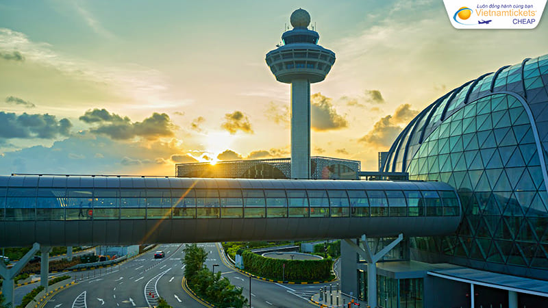 vé đi Singapore Vietjet Air đến sân bay Changi