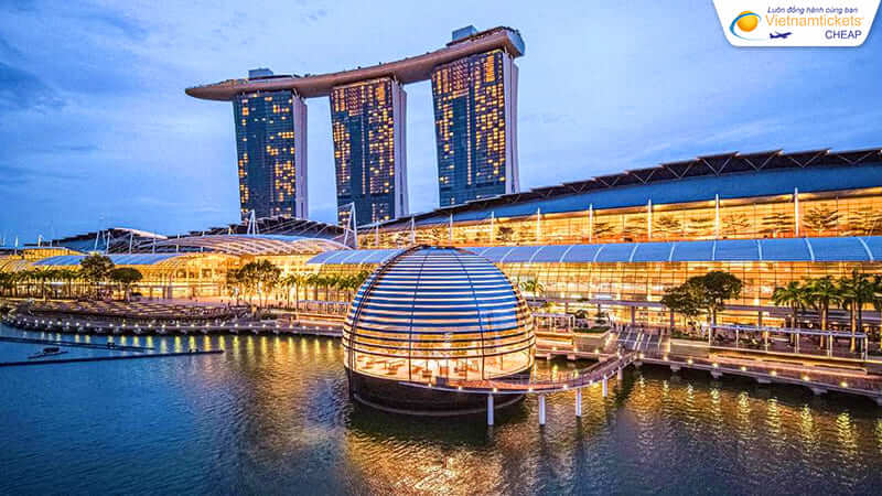 vé đi Singapore Vietjet Air ghé thăm Marina Bay Sands