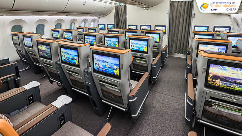 Ghế Phổ thông Cao cấp vé máy bay đi Trung Quốc hãng EVA Air