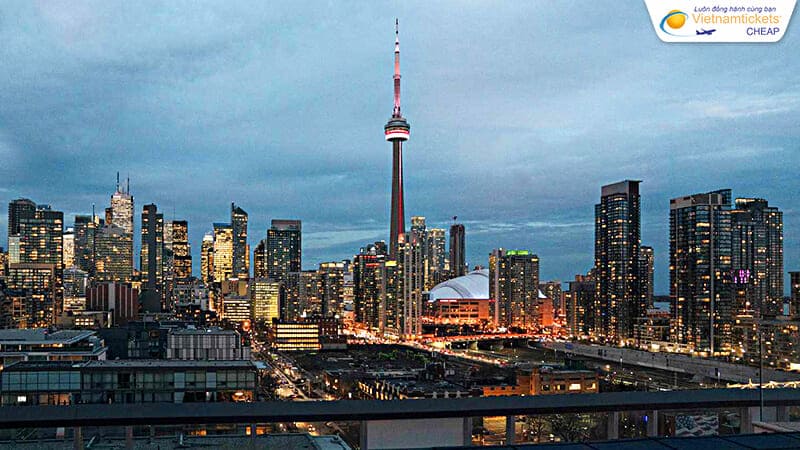 bảng giá vé hãng Eva Air chuyến bay đến Toronto