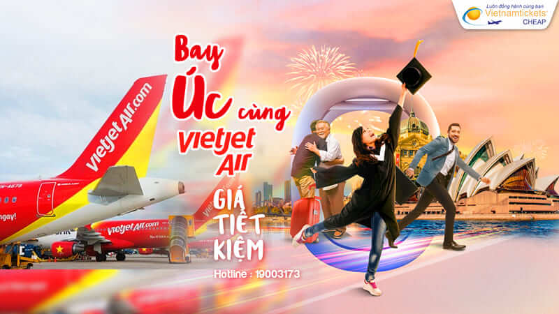 săn vé máy bay Vietjet đi Úc khuyến mãi