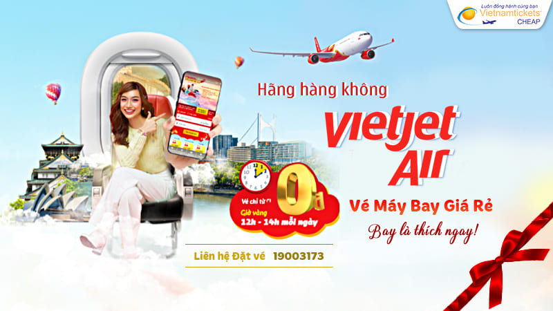 giá ưu đãi vé Vietjet chuyến bay quốc tế