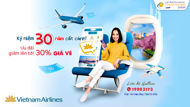 đặt vé máy bay Vietnam Airlines khuyến mãi săn deal vàng mỗi ngày