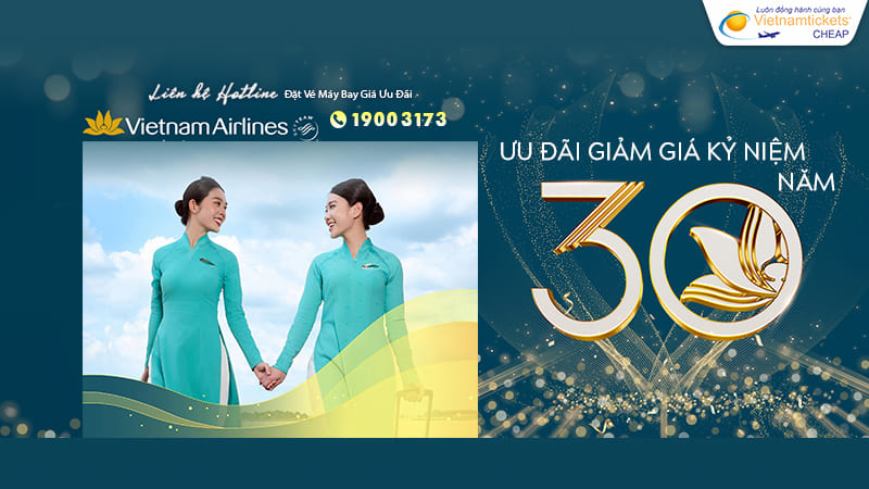 vé máy bay Vietnam Airlines khuyến mãi vạn dặm yêu thương
