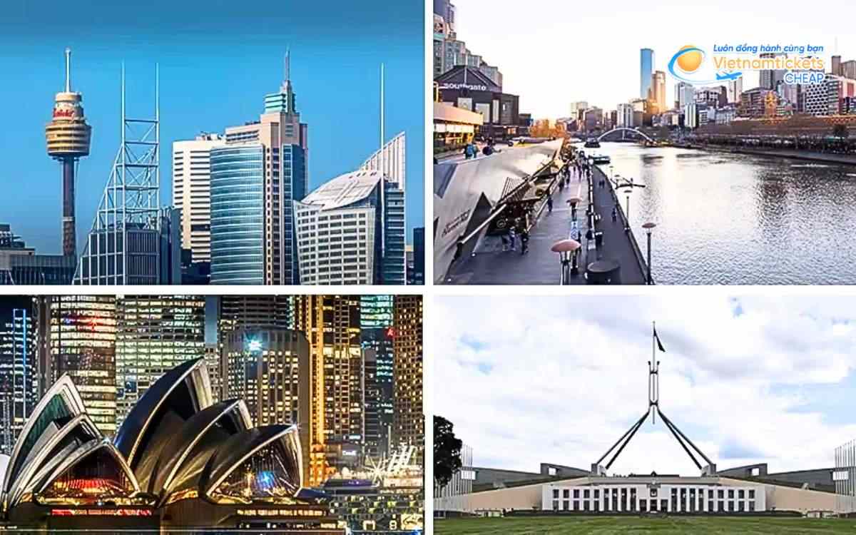 Đặc điểm của c&aacute;c th&agrave;nh phố lớn ở &Uacute;c